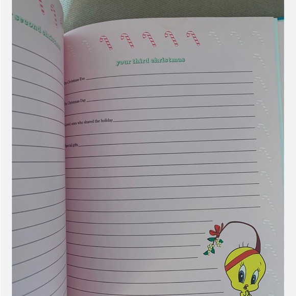 Lovables Looney Tunes Baby Book 1995 Bugs Daffy Birthday Holiday First 5 Years - Picture 6 of 10